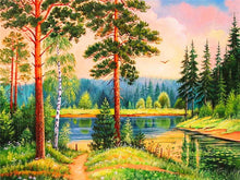 Load image into Gallery viewer, AZQSD DIY 50x40cm Paint By Numbers For Landscapes Home Decoration Oil Painting By Numbers Full Set For Adults