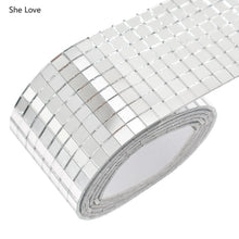 Load image into Gallery viewer, She Love Self-Adhesive Glass Mini Square Mirrors Mosaic Tiles For DIY Handmade Home Decoration
