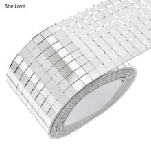 Load image into Gallery viewer, She Love Self-Adhesive Glass Mini Square Mirrors Mosaic Tiles For DIY Handmade Home Decoration

