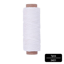 Load image into Gallery viewer, MIUSIE 1Pcs 50M 150D 1mm Leather Waxed Thread Cord for DIY Handicraft Tool Hand Stitching Thread Flat Waxed Sewing Line
