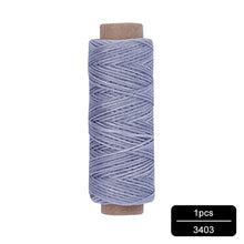 Load image into Gallery viewer, MIUSIE 1Pcs 50M 150D 1mm Leather Waxed Thread Cord for DIY Handicraft Tool Hand Stitching Thread Flat Waxed Sewing Line
