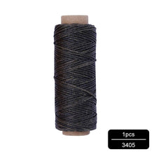 Load image into Gallery viewer, MIUSIE 1Pcs 50M 150D 1mm Leather Waxed Thread Cord for DIY Handicraft Tool Hand Stitching Thread Flat Waxed Sewing Line
