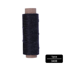 Load image into Gallery viewer, MIUSIE 1Pcs 50M 150D 1mm Leather Waxed Thread Cord for DIY Handicraft Tool Hand Stitching Thread Flat Waxed Sewing Line
