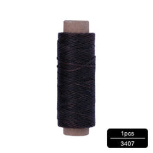 Load image into Gallery viewer, MIUSIE 1Pcs 50M 150D 1mm Leather Waxed Thread Cord for DIY Handicraft Tool Hand Stitching Thread Flat Waxed Sewing Line
