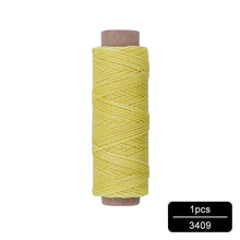 Load image into Gallery viewer, MIUSIE 1Pcs 50M 150D 1mm Leather Waxed Thread Cord for DIY Handicraft Tool Hand Stitching Thread Flat Waxed Sewing Line
