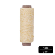 Load image into Gallery viewer, MIUSIE 1Pcs 50M 150D 1mm Leather Waxed Thread Cord for DIY Handicraft Tool Hand Stitching Thread Flat Waxed Sewing Line

