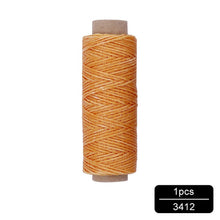 Load image into Gallery viewer, MIUSIE 1Pcs 50M 150D 1mm Leather Waxed Thread Cord for DIY Handicraft Tool Hand Stitching Thread Flat Waxed Sewing Line
