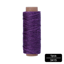 Load image into Gallery viewer, MIUSIE 1Pcs 50M 150D 1mm Leather Waxed Thread Cord for DIY Handicraft Tool Hand Stitching Thread Flat Waxed Sewing Line
