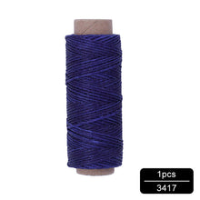 Load image into Gallery viewer, MIUSIE 1Pcs 50M 150D 1mm Leather Waxed Thread Cord for DIY Handicraft Tool Hand Stitching Thread Flat Waxed Sewing Line
