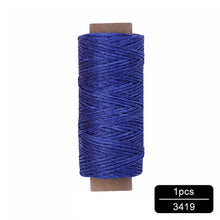 Load image into Gallery viewer, MIUSIE 1Pcs 50M 150D 1mm Leather Waxed Thread Cord for DIY Handicraft Tool Hand Stitching Thread Flat Waxed Sewing Line
