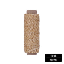 Load image into Gallery viewer, MIUSIE 1Pcs 50M 150D 1mm Leather Waxed Thread Cord for DIY Handicraft Tool Hand Stitching Thread Flat Waxed Sewing Line
