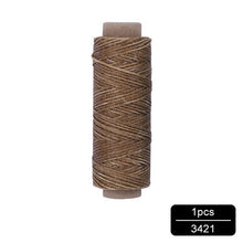 Load image into Gallery viewer, MIUSIE 1Pcs 50M 150D 1mm Leather Waxed Thread Cord for DIY Handicraft Tool Hand Stitching Thread Flat Waxed Sewing Line
