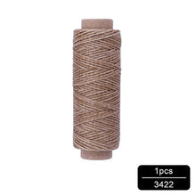Load image into Gallery viewer, MIUSIE 1Pcs 50M 150D 1mm Leather Waxed Thread Cord for DIY Handicraft Tool Hand Stitching Thread Flat Waxed Sewing Line
