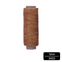 Load image into Gallery viewer, MIUSIE 1Pcs 50M 150D 1mm Leather Waxed Thread Cord for DIY Handicraft Tool Hand Stitching Thread Flat Waxed Sewing Line
